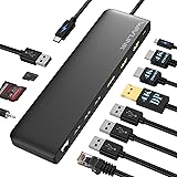 WAVLINK Docking Station USB C, Supporto 3-Displays Dock Station, con DisplayPort, 2 HDMI, 100W PD, Gigabit Ethernet, USB 3.0/