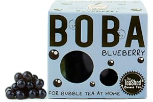 POPABALL The TeaShed Popping Boba Blueberry | 1 x 150 Grams | 3 Servings | Make Bubble Tea at Home