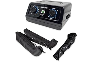 Dinamicamed ®Premium 4.0 Pressoterapia Linfodrenaggio Professionale Manuale Compact, Pressoterapia per Casa, Massaggio Linfodrenante a 4 Camere d'Aria con Gambali XL e Bracciale