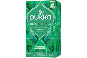 Pukka Tisane, Three Mint, Tisana ai Tre Tipi di Menta, 100% Biologico, Senza Caffeina, Ingredienti Selezionati in Modo Etico, Per una Dolcezza Vibrante Fresca e Suprema, 20 Filtri