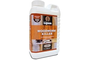 Lignum Woodworm Killer, 1 Liters, Clear, 12x6x19.5 cm