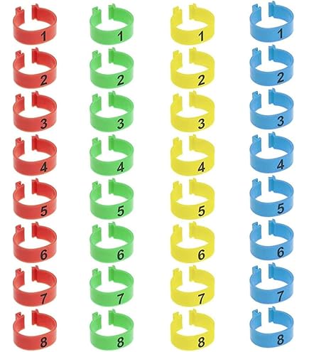 Bagues Plastique Pour Volailles KERBL - 20mm - Lot De 100 - Multicolore
