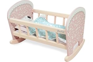 Indigo Jamm Loxhill Doll and Baby furniture for pretend play. Quality wooden gifts for Boys & Girls 18 months+ (Loxhill Cradle)