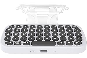 Ciciglow Teclado Inalámbrico Bluetooth Mini para PS5 - Accesorio de Chat Con Soporte de Clip para Controlador