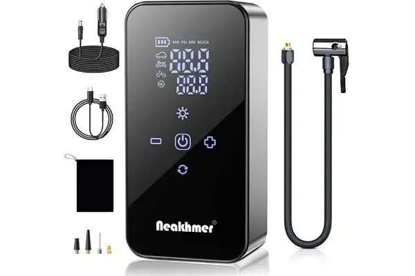 Inflador Ruedas Coche Hinchador Electrico: Aire Compresor Portatil 150 PSI | Bomba Bicicleta 12 V con medidor de presión de neumáticos para Coche,Bicicleta, Motocicleta y Balones