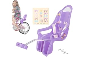FUKAMOU Puppenfahrradsitz für Mädchenfahrrad, Fahrradzubehör für Mädchen, Fördern Sie Fantasie und Begeisterung für den dekorativen Puppensitz für Kinderfahrräder mit DIY-Aufklebern