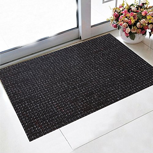 Kuber Industries PVC Door Mat - 30" x 18", Black