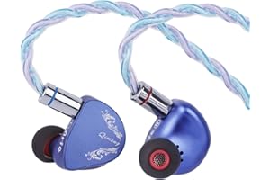 Linsoul CVJ Aria Moniteur Intra-auriculaire, Écouteur IEM à Pilote Dynamique revêtu de Nano-Cristal de 10 mm, Écouteurs filaires avec Buses de réglage remplaçables, Câble détachable pour Musicien