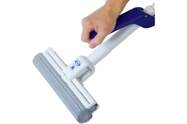 Balai serpillère OneTouch Magic de CleanAid - éponge PVA Ultra absorbante Permet d'essuyer Les sols sans se mouiller et sans se salir Les Mains idéale pour Toutes Les Surfaces Lisses