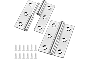 2 Pcs Lift Off Hinges 3 Inch, Bolatus Small Slip Joint Flag Hinges Detachable Hinges 304 Stainless Steel Door Hinges Left Handedness