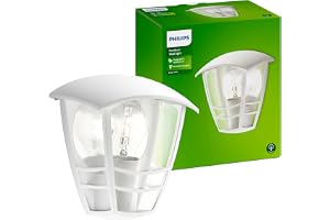 Creek vägglampa för utomhusbruk E27, aluminium, vit | Utomhusbelysning, väggmonterad, väderbeständighet IP44, tålig