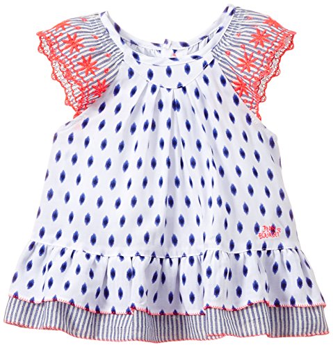Jean Bourget Baby Girls 0-24m TOP Polka Dot Vest, Off-White (Blanc Cassé), 3-6 Months (Manufacturer size: 6 Months)