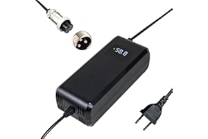 YANGZIDIANYUAN Cargador batería 58,8V 4A, para batería de Litio de 48V 52V, con Pantalla LED múltiples Funciones de protección reparación, certificación CE, Equipado con Conector GX16 12mm