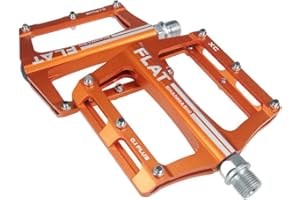 FrontStep Pedali Antiscivolo in Alluminio Pedali per Bicicletta Facili per MTB/Pedale Mountain Bike/Pedale BMX con Perno in Acciaio CR-Mo