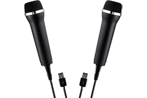 SK GAMES Lot de 2 microphones SK USB pour Playstation PS5 PS4 PS3 / Xbox One/Nintendo Wii U Switch/PC // Microphone USB universel pour karaoké, Lets Sing, SingStar, etc.
