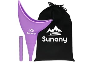 Sunany Damski pisuar, silikonowy żeński pisuar z lejkiem, przenośny do stania dla kobiet, wielokrotnego użytku damski pisuar, na zewnątrz, zajęcia, kemping, podróże