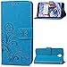 Produktbild OnePlus 3 Hülle, OnePlus 3 Case,Cozy Hut Lucky Clover Muster Kunstleder Ledertasche Schutzhülle Case Tasche Cover Tasche for OnePlus 3, Bunte Retro Muster Druck Buch-Stil Bookstyle Flip Magnetverschluss Brieftasche Geldbörse Wallet Kreditkarte ID Card Slots PU Leder Beschützer Haut Schutzfolie Schutzhüllen Case Tasche Hülle Etui Schale Ständer Hülle Case mit Weich TPU Innere Hülle Case für OnePlus 3 - Blau-Klee