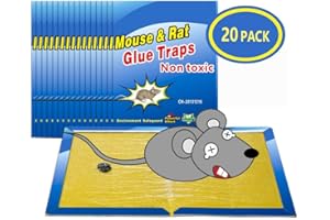 Wemk Piège à Souris Pièges à Rats, 20 Plaques Collantes Souris, Plaques de glu Anti Souris Anti Rat - Grande Taille, 20.2 x 30.5 cm