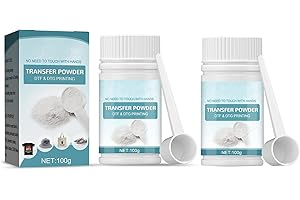 Firulab Adhésif thermofusible à Transfert numérique Blanc en Poudre DTF 100 g, prétraitement DTF pour Toutes Les imprimantes DTF et DTG, pour Tous Les Tissus