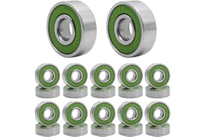 HOSTK Cojinete De Patín De 20 Piezas para Longboard, 608 ABEC-9 Rueda De Acero En Línea Patín De Ruedas En Línea (Verde)
