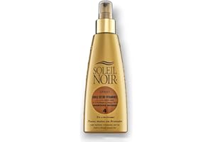 Soleil Noir - Huile Sèche Vitaminée 4 Bronzage Intense - Peaux Mates et Bronzées - Actifs Anti-Âge et Vitamines - Fabrication Française - Flacon Pompe, 150 ml
