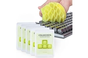 COLORCORAL Keyboard Cleaner Cleaning Gel Car Laptop Cleaner Keyboard Cleaning Dust Cleaner for Clean Keyboard PC Tablet Computer Car Air Vents(Yellow 5Pack)
