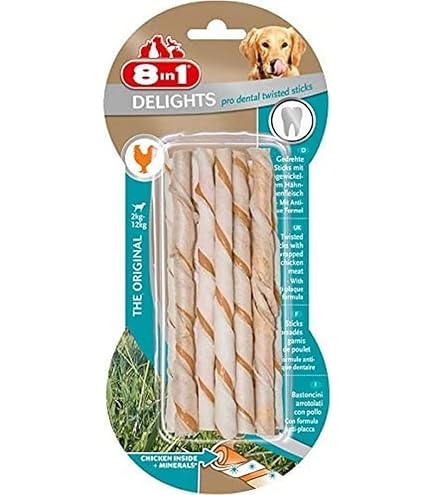 8in1 Delights Chicken Twisted Sticks - gesunde Kaustangen für Hunde