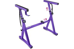 Liquid Stands Klaviertastaturständer – Z-Stil, verstellbarer und tragbarer Notenständer für Kinder und Erwachsene, passend für elektrische Klaviere mit 54–88 Tasten, stabiler Keyboard-Ständer (lila)