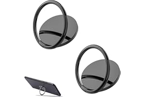FADWONS Lot de 2 Anneau Telephone Portable, Anneau de Support pour Téléphone Portable, Ring Holder Rotation 360 Degrés et Inclinaison 180 Degrés, Compatibilité Universelle pour Smartphones, Design Durable