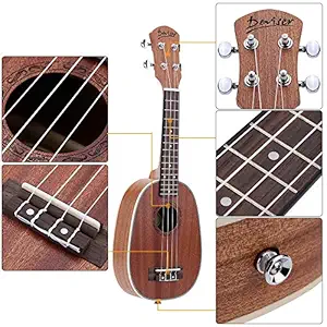 Ubersweet Imported Ukulele, 21 Inch Sapele Ukelele for Beginners Adult Children Wood Color_184327