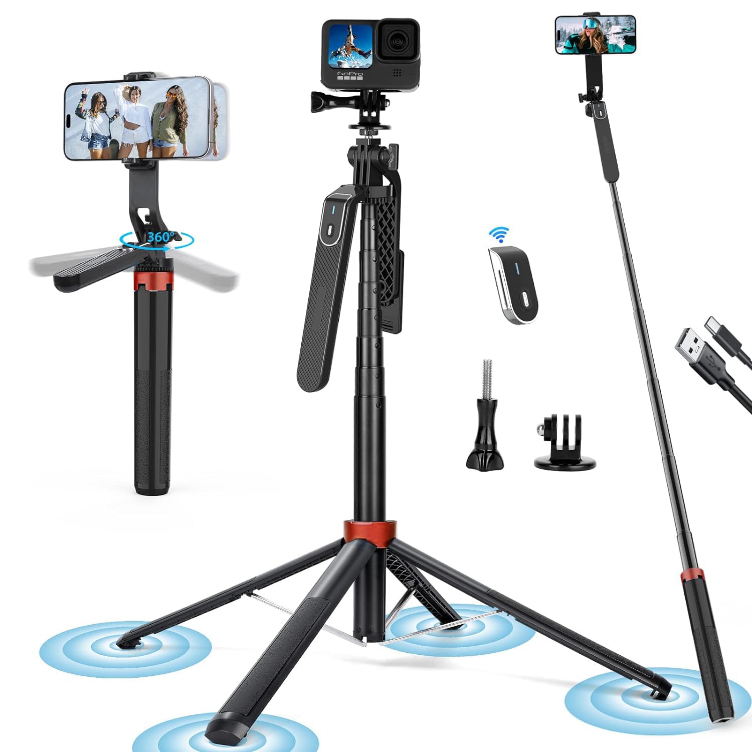 Sounce Selfie Stick with Tripod Stand: Ultimate 71 Inch Vlogging Tool