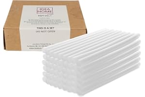 IDEA HOME Transparenta varma limstavar Ø 7 mm x 100 mm - set med 50 - luktfria pinnar för pistoler 7-8 mm - stark vidhäftning och hög termisk stabilitet