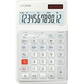Casio JE-12E-WE Beyaz 12 Hane Masa &Uuml;st&uuml; Ergonomik Tuşlu Hesap Makinesi