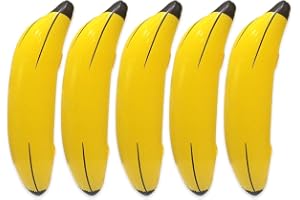 COACOM 5 stycken uppblåsbara bananleksaker, kreativa uppblåsbara, festleksaker, roliga uppblåsbara.