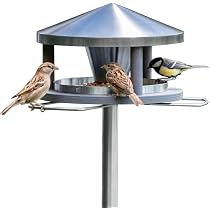 Yinns Vogelhaus-Pfahl Pilzdesign | Metall, 109 Cm Hoch, Für Draußen, Garten-Dekoration