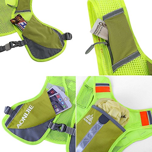 AONIJIE Wasserdicht Fahrradrucksack hat mit 1,5L Trinkblasen Wanderer, Jogger Bekleidung Running Rucksäcke für Männer und Frauen, Sicherheitswesten - 4