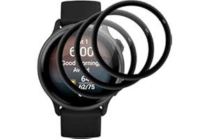 IQShield Panzer Schutz Glas Kompatibel mit Garmin Vivoactive 6, HD Panzer Schutzfolie, 3D Runde Kante Displayschutz, Touch Sensitive, Blasenfest Schutzglas, Anti-Kratzer Panzerfolie, 3 Stück