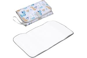 YOLJUN Portable Changing Mat, Foldable Changing Mat Waterproof Baby Changing Mat Travel New Born Baby Essentials for Toddlers Infants Newborns Home Outside