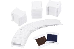 QINREN 200 Pcs Embroidery Thread Organiser, Cross Stitch Accessories, Cross Stitch Embroidery Thread Cards Floss Bobbins Cards Holder Cross Stitch Thread Organizer for DIY Craft Sewing Storage