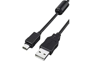 DRAGON TRADING Cable USB Olympus CB-USB 5/CB-USB 6 (para transferencia de imágenes/cargador de batería, solo admite cargar en modelos selectos) para cámaras digitales Camedia/Creator/Evolt/Mju/Pen/Stylus/Tough/Traveler Debajo de DragonTrading®