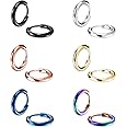 316L Surgical Stainless Steel Small Hoop Earrings 8mm 10mm 12mm 14mm Hypoallergenic Huggie Hoop Earrings Helix Lobes Hinged Sleeper Earrings Men Women for Cartilage Piercings