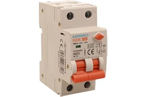 ZOREI Interruttore Magnetotermico Differenziale 300mA 10A C10, RCBO Tipo AC Curva C, Salvavita 1P+N 6000A, Occupa 2 Moduli DIN