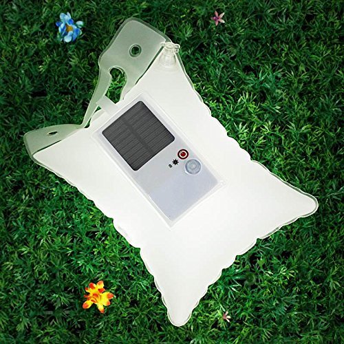 SOLMORE Camping Laterne Campinglampe Aufblasbare Solarlaterne LED Solarbetriebene Zeltlampe Hängelampe Campingleuchte Solarlicht Wasserdichte (IPX7 Wasserdicht +TPU Umweltschutzmaterial) Lampe für Indoor&Outdoor Garten Wandern Reisen