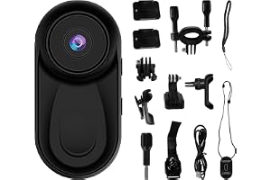 CDIYTOOL Mini tum-actionkamera, 1080P HD bärbar kroppskamera med 130° vidvinkellins, bärbar vloggkamera för cykling sport resor