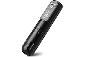 Ambition Soldier Máquina de cartucho de tatuaje con bolígrafo de batería rotativa con motor inalámbrico de 2400 mAh sin núcleo pantalla LED digital suministro de equipo de tatuaje