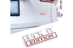 FENGCHUANG Metallaufkleber, Auto 3D-Autoaufkleber aus Metall, Selbstklebende Auto-Emblem-Autoaufkleber, Geeignet für Autoinnen- und Außendekoration oder Metall-, Glasoberflächen (Silber Rot)