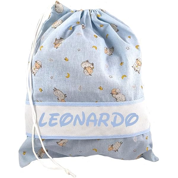 Zaino Personalizzato Con Nome Zaino Porta Corredino Bebè In Cotone