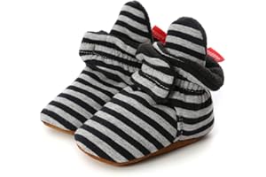 EDOTON Stivali Invernali per Neonato Unisex Fondo Morbido Antiscivolo Stivali da Neve Bambino Cotone Piatto Pelliccia Calzino Bootie Regolabile