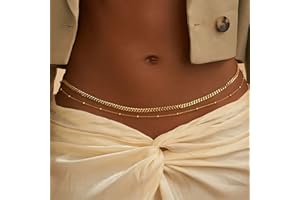 TseenYi Catena Di Vita Boho Stratificato Piccole Perline Corpo Catena D'oro Catena Pancia Vita Catena Estate Sexy Corpo Catena Gioielli Per Le Donne E Le Ragazze Regali