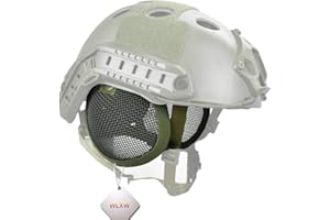 WLXW Tactical Airsoft Military Paintball Couvercle Latéral en Métal avec Protège-Oreilles pour Casque Fast, Accessoires de Casque pour Équipement de Protection de Tête de Chasse en Plein Air